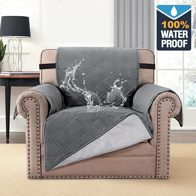 H.VERSAILTEX 100% Waterproof Sofa Slipcover Washable Armchair Cover Non-Slip - Image 2