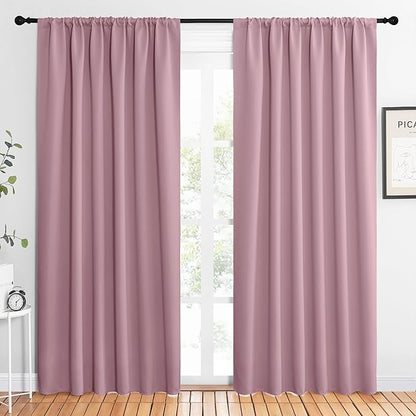 NICETOWN 2 Panels Blackout Curtains, Rod Pocket Thermal Insulated Drapes 84 by NICETOWN
