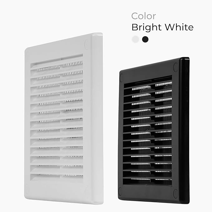 5-Pack 6" x 6" Square Air Vent Cover – White Plastic Vent Deflector - Image 2