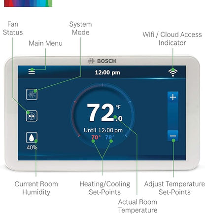 Bosch Large 5-Inch Full-Color Touch Screen Sleek Easy Setup Connected Control - Image 5