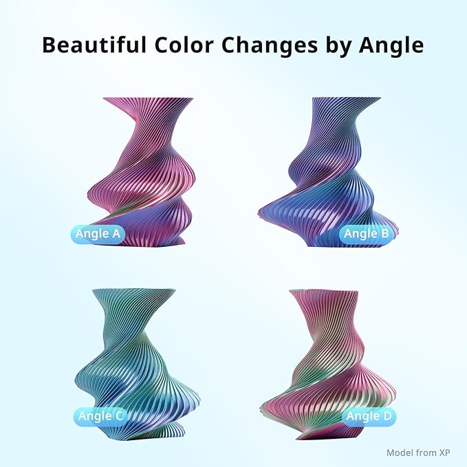 ANYCUBIC Silk Tri Color Pla Filament, 3-in-1 Chrome Coextrusion Color Change 3D - Image 2