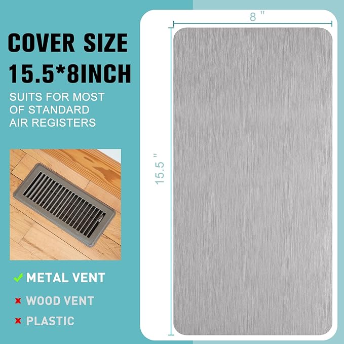 Strong Magnetic Vent Covers 8"x15.5", 2 Pack Magnet Cover - Image 3