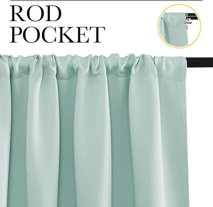 NICETOWN Living Room Curtains, Aqua Blue, 1 Pair, 70 x 84-inch, Home - Image 2