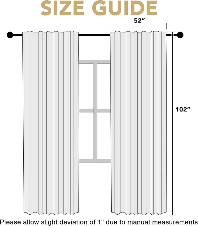 H.VERSAILTEX Blue Back Tab Blackout Curtains 102 Inch Long - Image 7