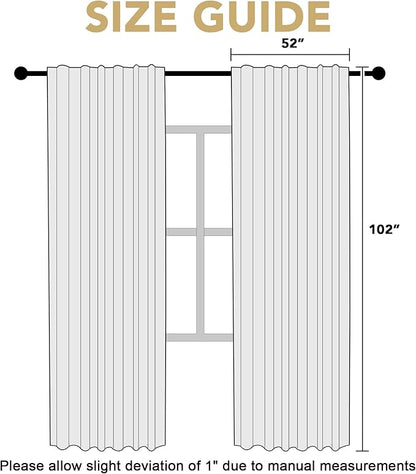 H.VERSAILTEX Blue Back Tab Blackout Curtains 102 Inch Long - Image 7