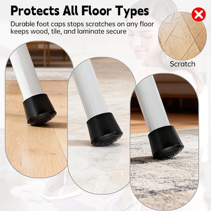 4 Pack Ironing Board Feet Caps, Round Rubber Leg Tip Protectors, Non-Slip - Image 5
