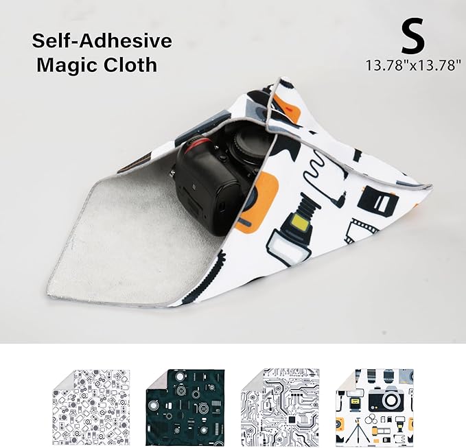 Camera Wrap, Anti-Scratch Lens Protective Wrap pouche, Magic Self-Adhesive Cloth - Image 2