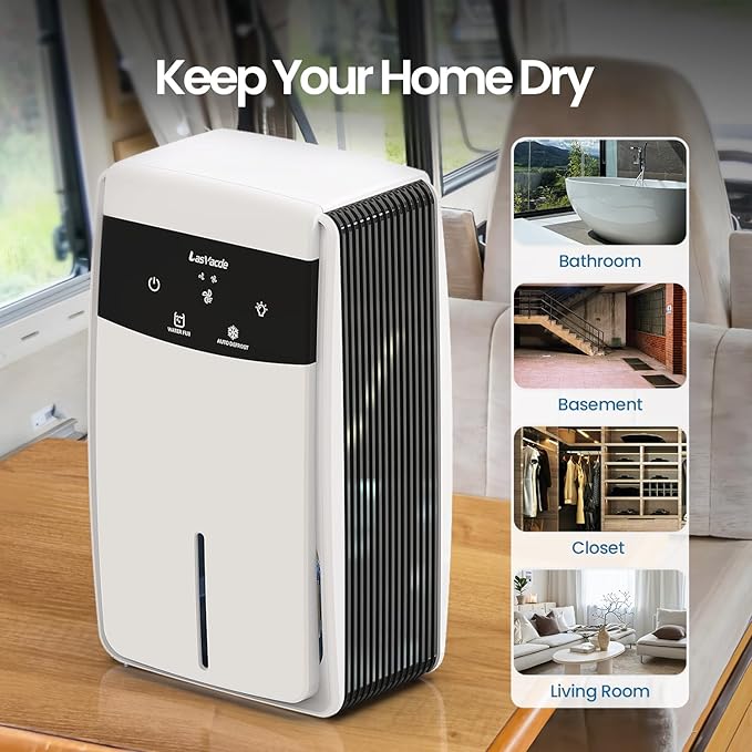 Dehumidifier with Drain Hose for Bathroom, 95 OZ Dehumidifiers for Home Bedroom - Image 6
