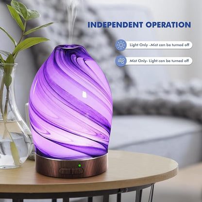Essential Oil Diffuser Aromatherapy Diffuser -150ml Art Glass Aroma Diffuser - Image 4