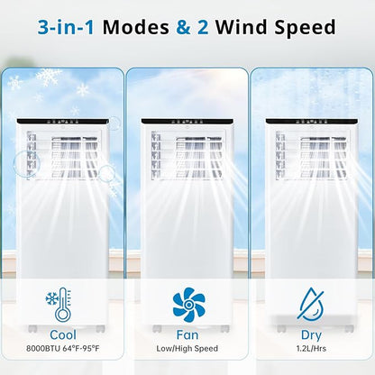 GarveeLife 8000 BTU Portable Air Conditioner - Image 3