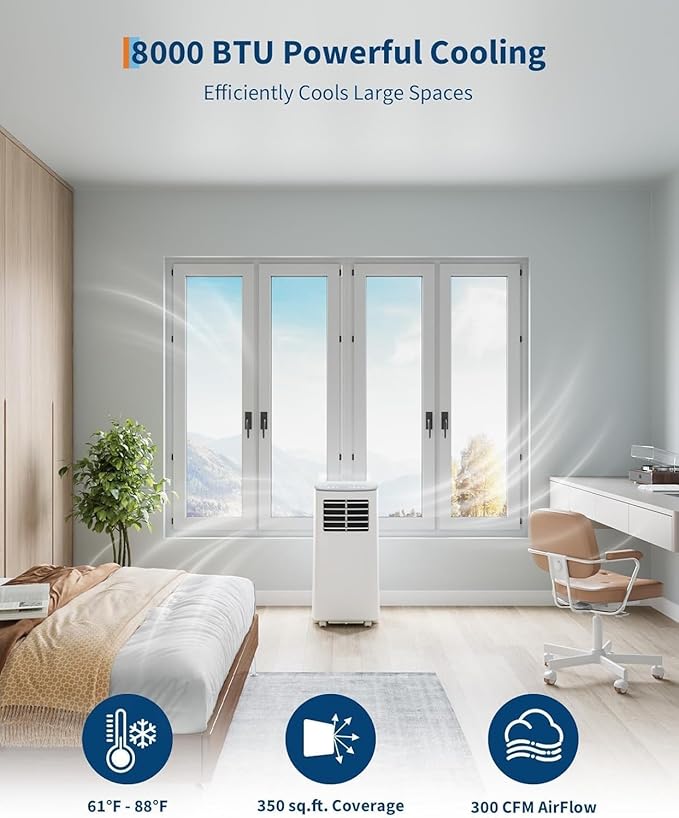 8000 BTU Portable Air Conditioner - Image 2