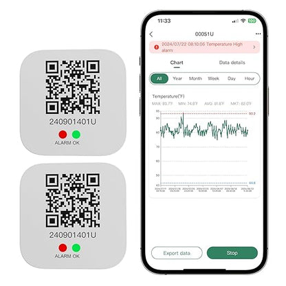Freshliance Bluetooth Temperature Data Logger Thermometer by FRESHLIANCE