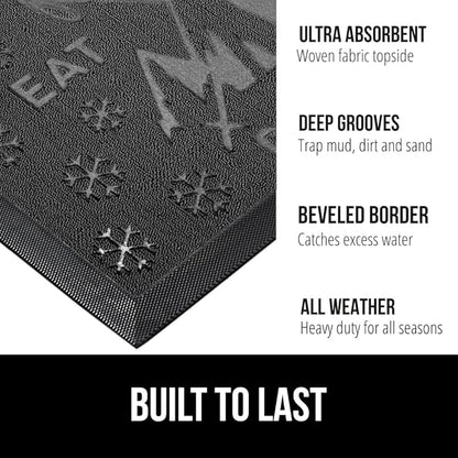 GORILLA GRIP 100% Waterproof All-Season WeatherMax Doormat 35x23, US Designed - Image 2