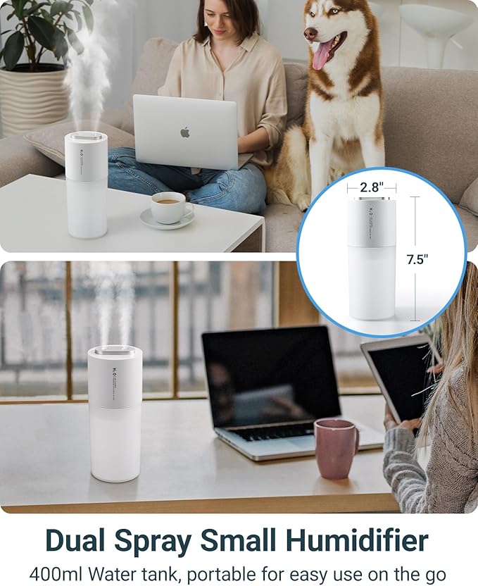 Dual-spray 400ml Mini Humidifier - Image 6