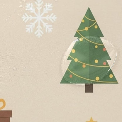 Christmas Tree Beige Shower Curtain Liner 72×72 inch - Image 4