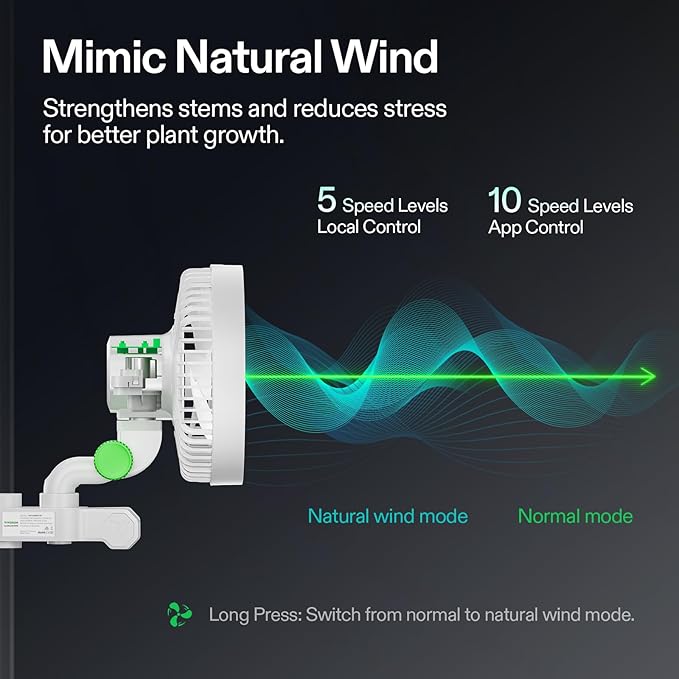 VIVOSUN 2-Pack AeroWave E6 Grow Tent Fan 6”, EC Motor, Smart Wifi Control - Image 6