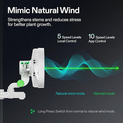 VIVOSUN 2-Pack AeroWave E6 Grow Tent Fan 6”, EC Motor, Smart Wifi Control - Image 6