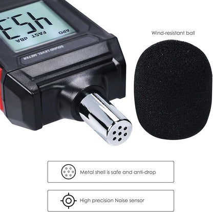 Noise Decibel Meter Portable Sound Level Meter SPL Meter 30 to 130dBA Range - Image 5