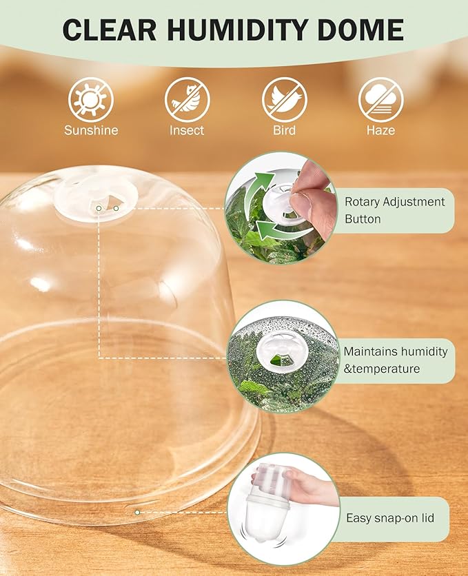 homenote Clear Nursery Pots for Plants, 3/4/5 Inch Plant Pot for Planting - Image 5