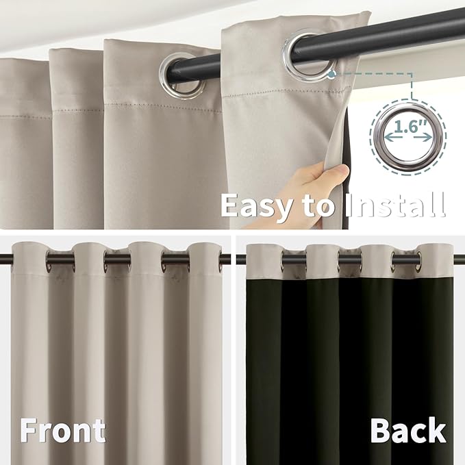 BGment Thermal Insulated 100% Blackout Curtains - Image 5