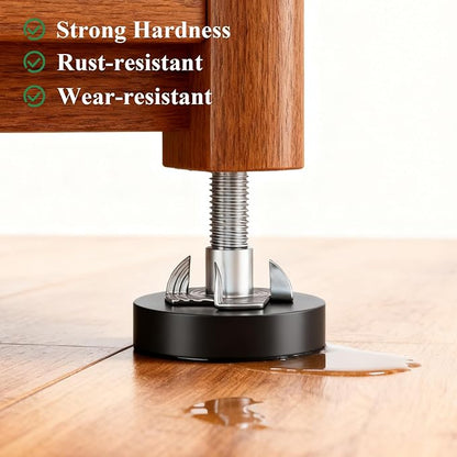 Adjustable Leveling Feet: 12pcs, M6 T-Nuts & Floor Protectors, Heavy Duty - Image 3