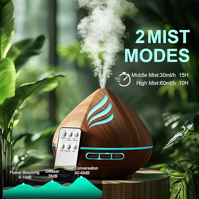 Essential Oil Scent Diffuser: 500ML Aroma Diffuser - Image 3