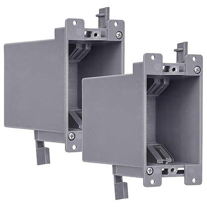 Airmont Products 20 Cu in Deep Old Work Electrical Box, 1-Gang Non-Metallic PVC by AirmontProducts