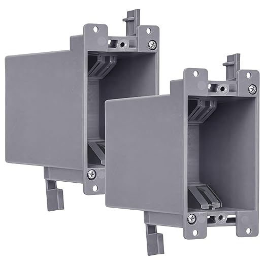 Airmont Products 20 Cu in Deep Old Work Electrical Box, 1-Gang Non-Metallic PVC by AirmontProducts