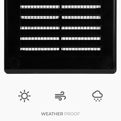 2-Pack 4" x 4" Square Air Vent Cover – Black Plastic Vent Deflector - Image 6