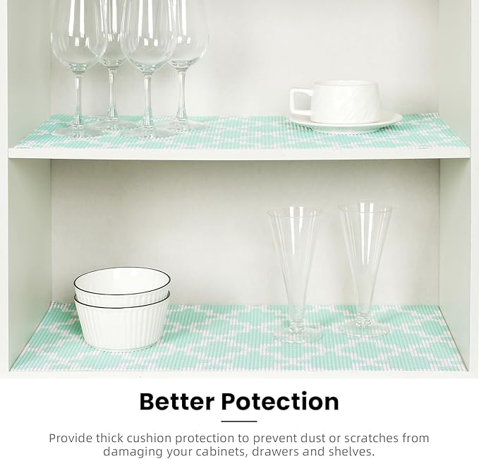BAGAIL Drawer and Shelf Liner, 17.5 in X 10 Ft Non-Adhesive Shelf Liners - Image 5