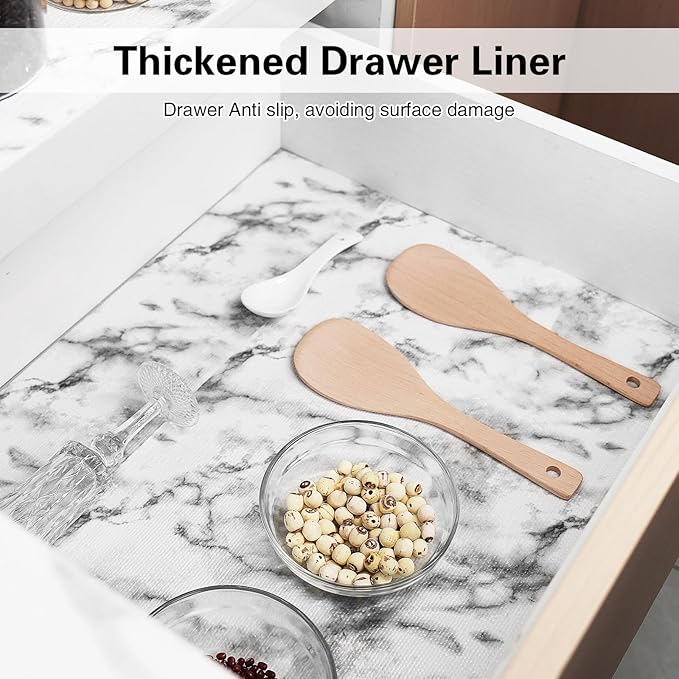 Drawer and Shelf Liner for Kitchen Cabinet, Non-Adhesive Cabinet Liner 24in x - Image 3