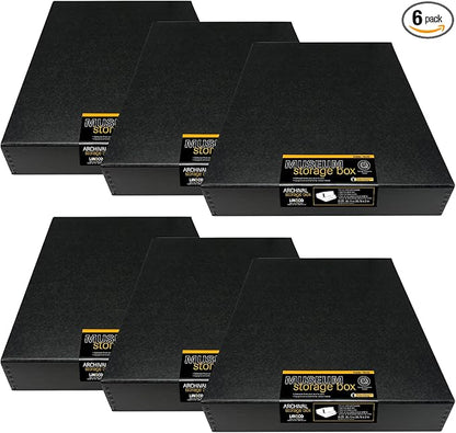 Lineco Museum Archival Storage Box, 16.75x20.75x3 in. Drop Front Design. by Lineco