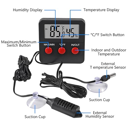 4Pcs Digital Thermometer and Humidity Thermometers Indoor and Outdoor Digital - Image 2
