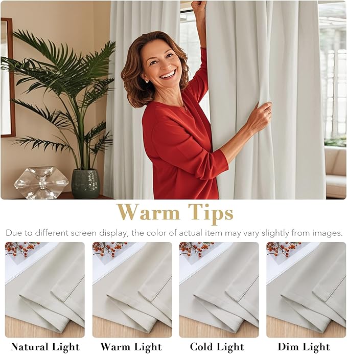 H.VERSAILTEX Blackout Curtains Thermal Insulated Window Treatment Panels Room - Image 3