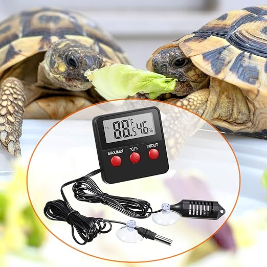 Weewooday 4 Pcs Reptile Thermometer and Humidity Gauge Reptile Terrarium - Image 6