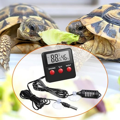 Weewooday 4 Pcs Reptile Thermometer and Humidity Gauge Reptile Terrarium - Image 6