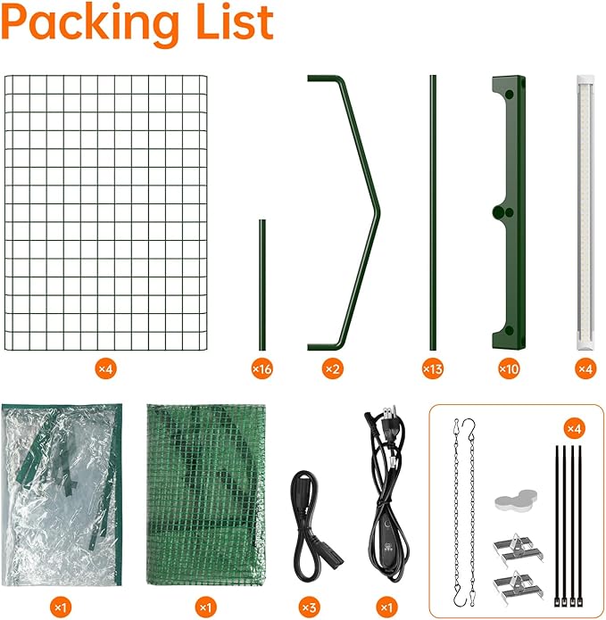 Bstrip Indoor Greenhouse with Grow Lights, PVC Tent with Waterproof Base Mat - Image 9
