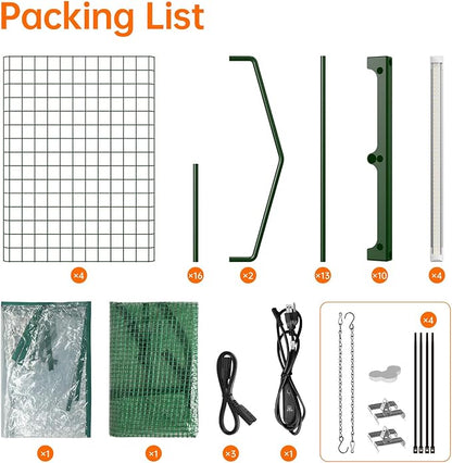 Bstrip Indoor Greenhouse with Grow Lights, PVC Tent with Waterproof Base Mat - Image 9