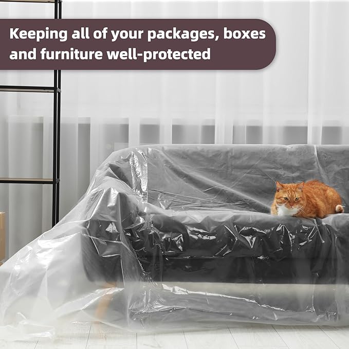 Yotelab Plastic Couch Cover for Moving, Sofa Bag Cover Protector, Furniture - Image 4