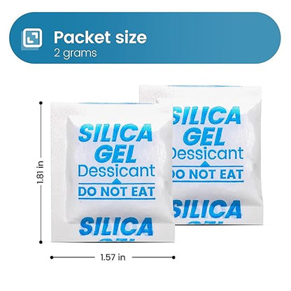 400PCS 1g Silica Gel Packets, Moisture Absorbers Desiccant Packs - Image 2
