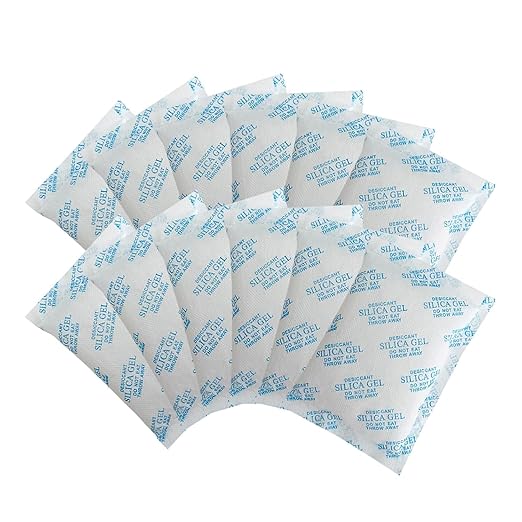 Silica Gel Packets – 50 Gram 25 Packs Desiccant Bags, Moisture Absorbers by WAOTOAW