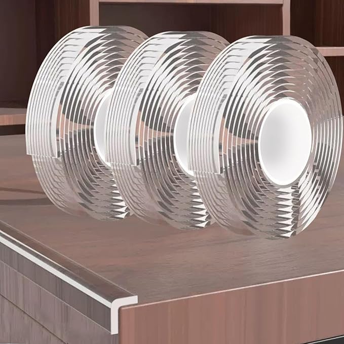 0.8 in x 9.84 FT, 3 Pack Clear Soft Corner Protectors by Unknown