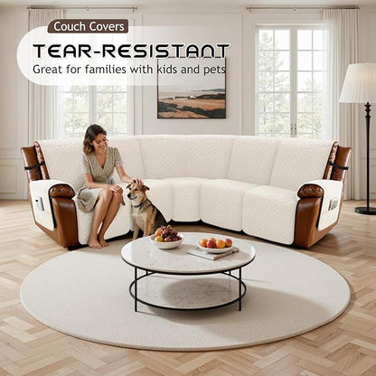 Arfntevss Waterproof Recliner Sectional Couch Covers - Image 7