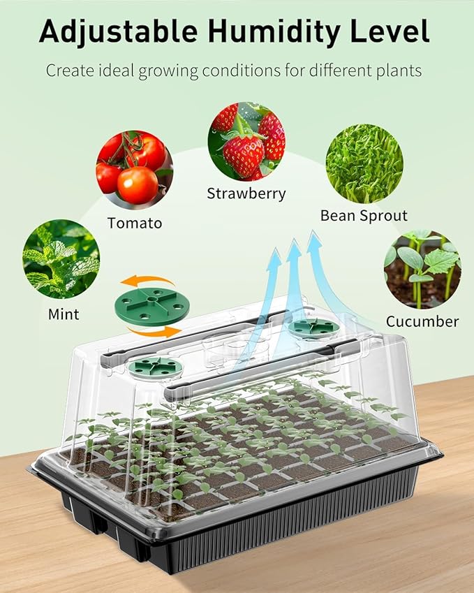 Pawfly Seed Starter Trays, 2 Pack 80 Cells Seed Starter Kit - Image 6