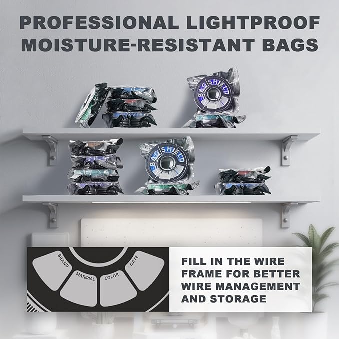 Vacuum-Sealed 3D Printing Filament Bags, 25 Packs Lightproof Vacuum Storage Bags - Image 4