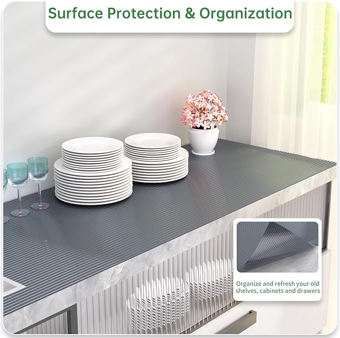 Shelf and Drawer Liner for Kitchen Cabinet, Non-Adhesive 24in x 120in - Image 5