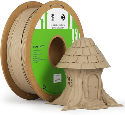 kexcelled Wood PLA Filament 1.75 mm, Real Wood PLA 3D Printer Filament by kexcelled