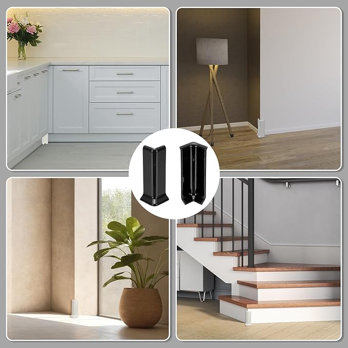 uxcell Self Adhesive Baseboard Corner Blocks, 4.07 Inch Wall Edge Corner - Image 7