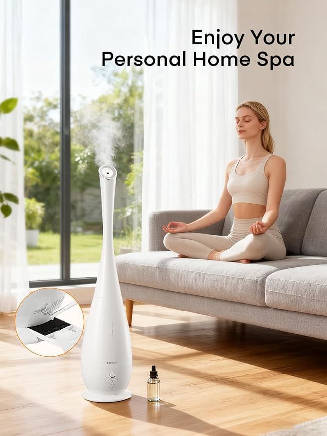 FOHERE Humidifiers for Bedroom Large Room, 5L Cool Mist Quiet Humidifier 48H - Image 5