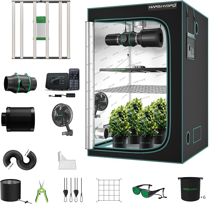 Mars Hydro 4x4 Smart Grow Tent Kit Complete System by MARSHYDRO